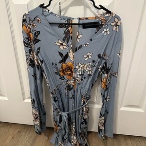 Mink Pink Floral Long Sleeve Romper